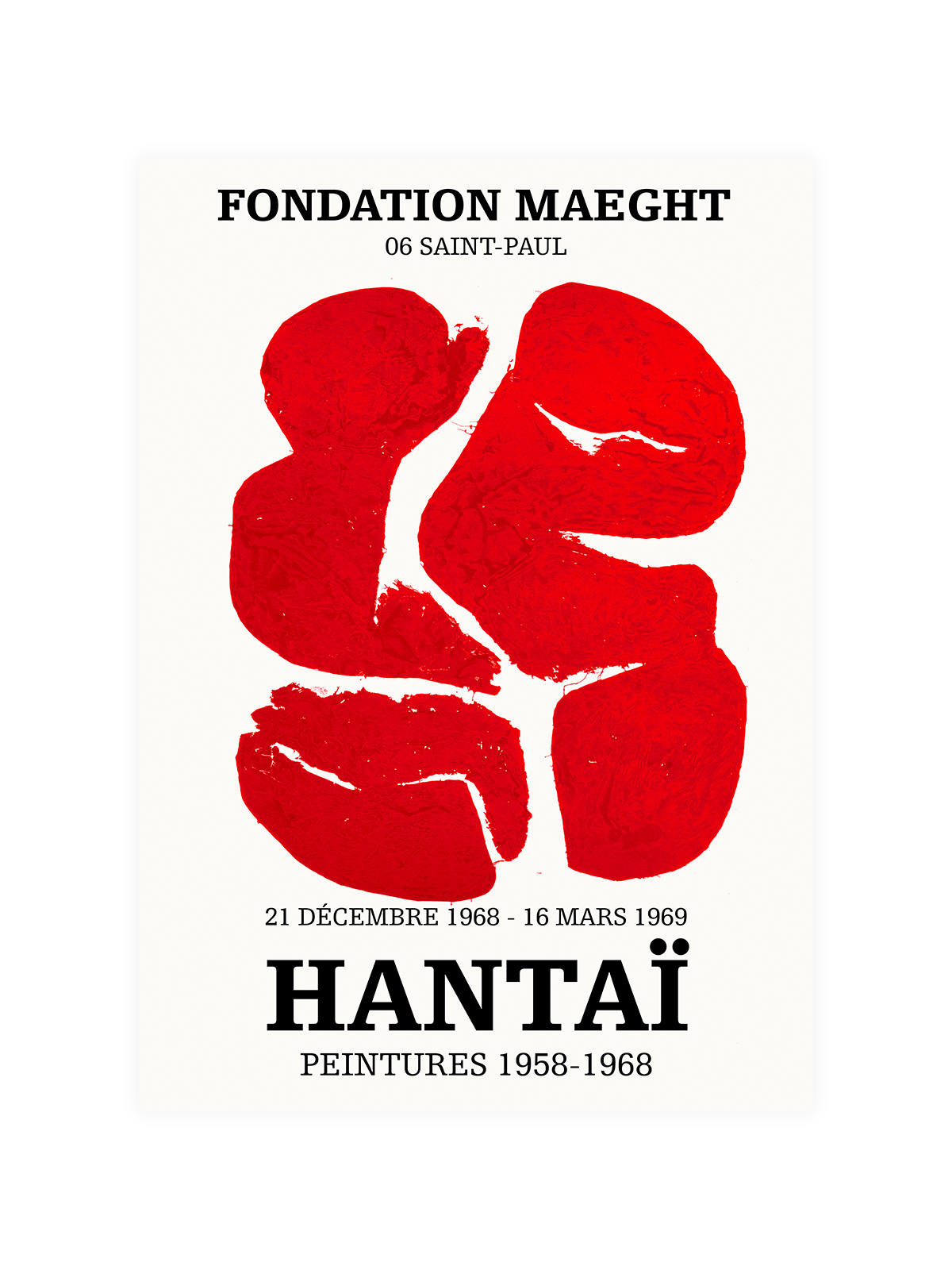 Hantai Red Exhibition Poster