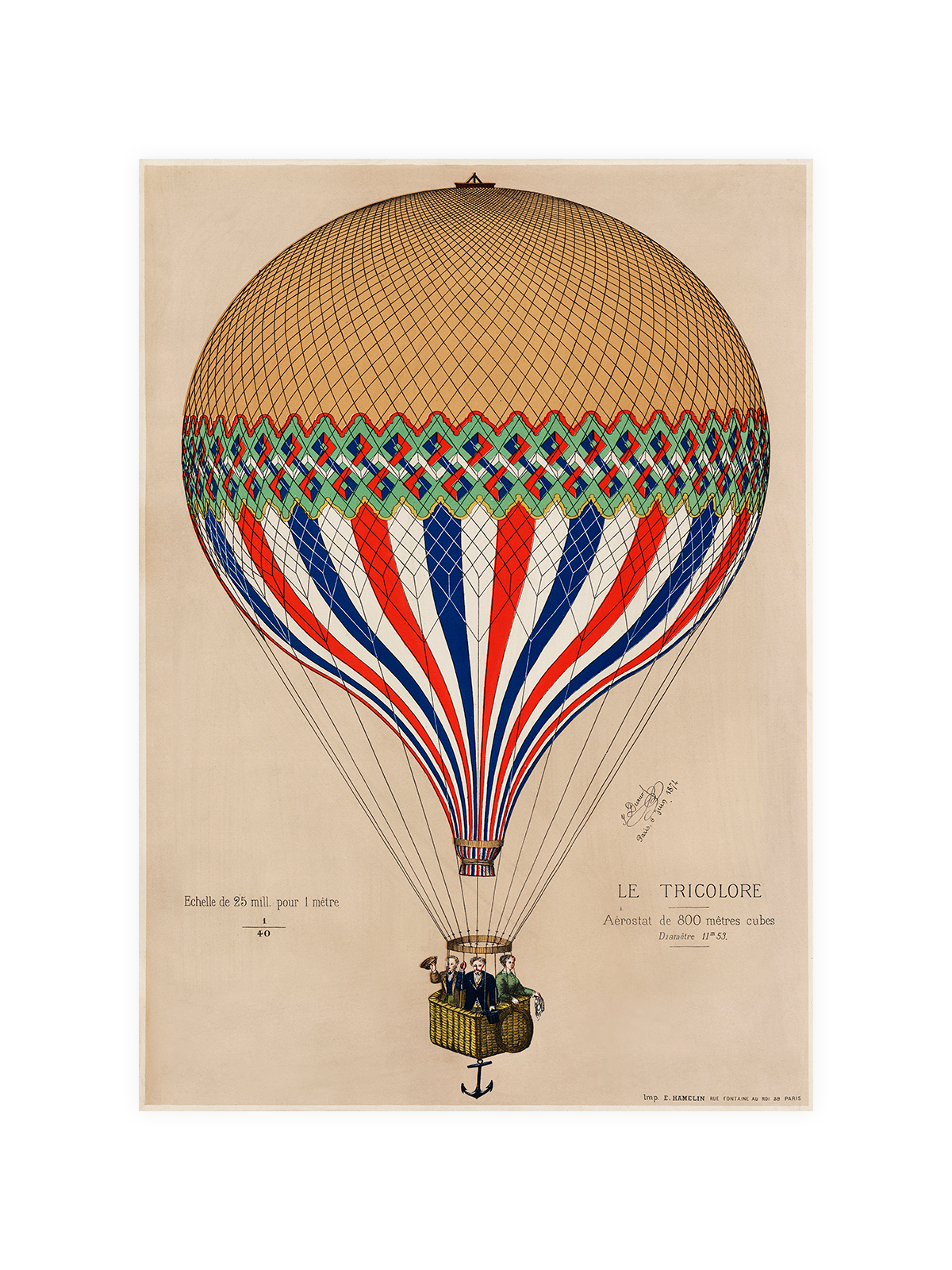 Tricolor Balloon Poster