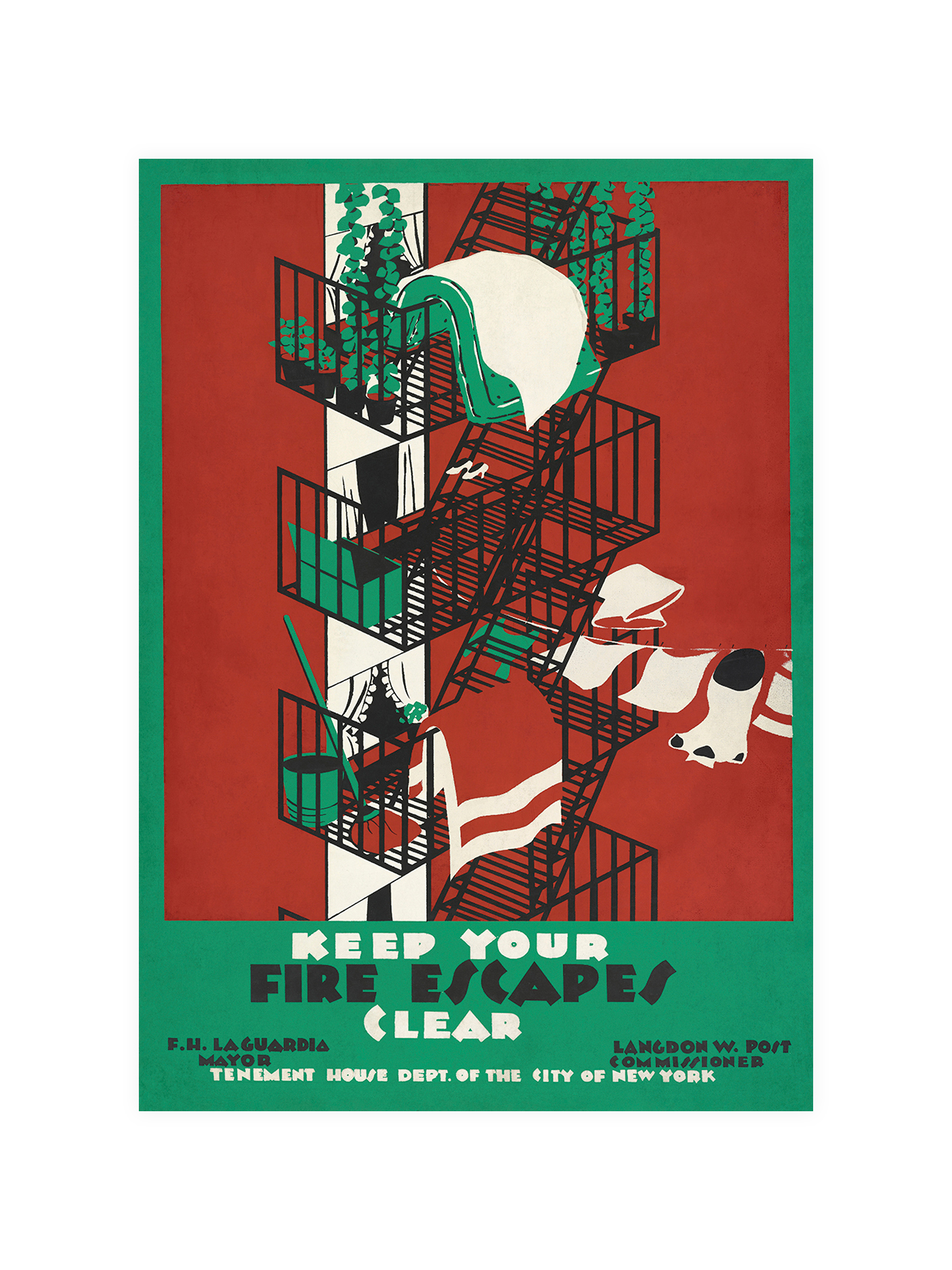 Keep Your Fire Escapes Clear Poster