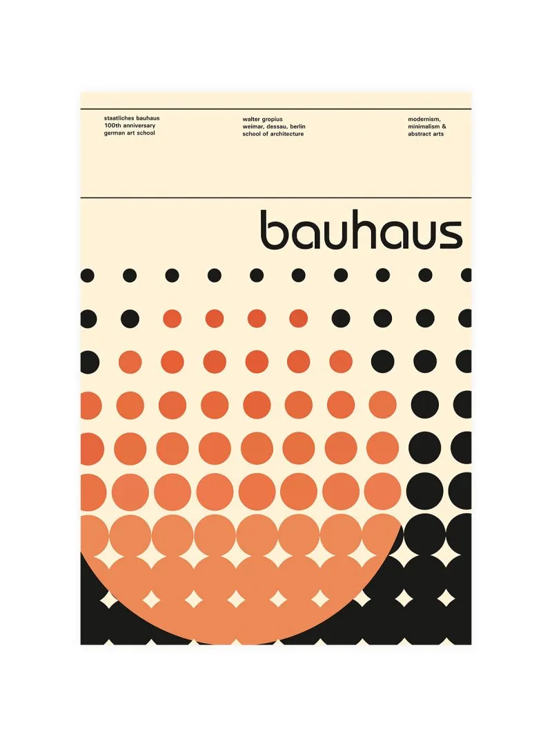 Bauhaus Circles Poster