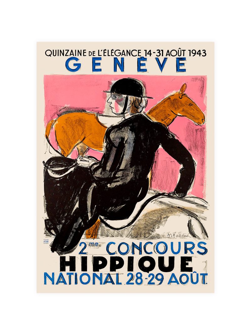 Geneve Hippique Vintage Poster