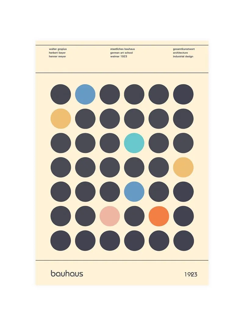 Bauhaus Dots Poster