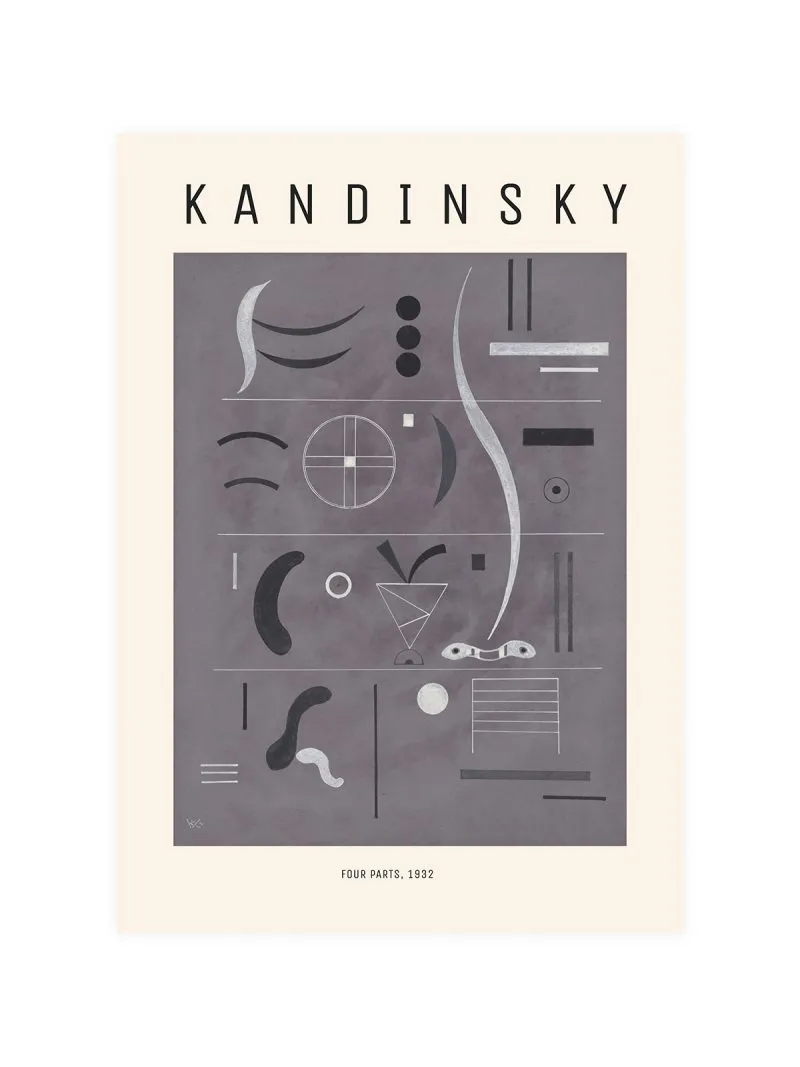 Kandinsky Four Parts Poster