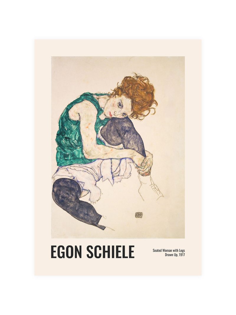 Egon Schiele Seated Woman with Legs Poster