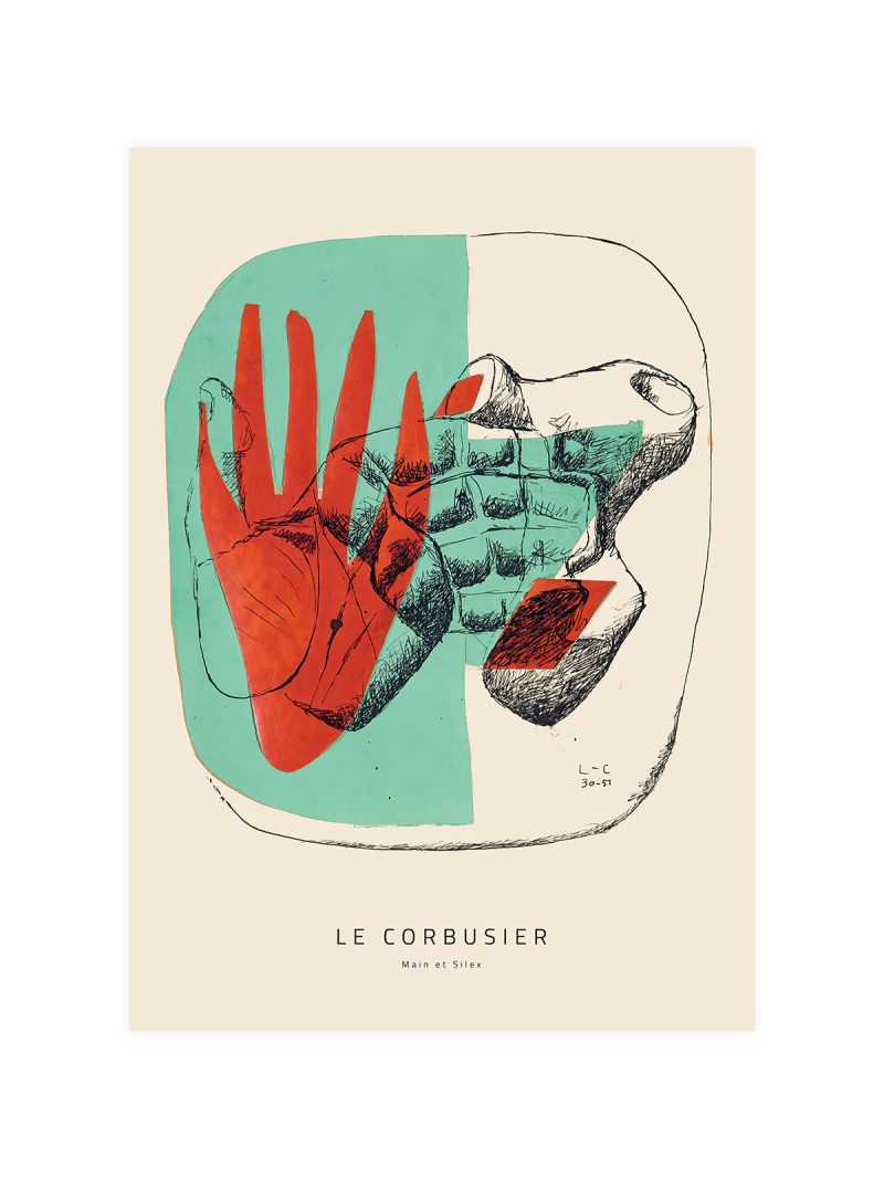 Le Corbusier Main et silex Poster