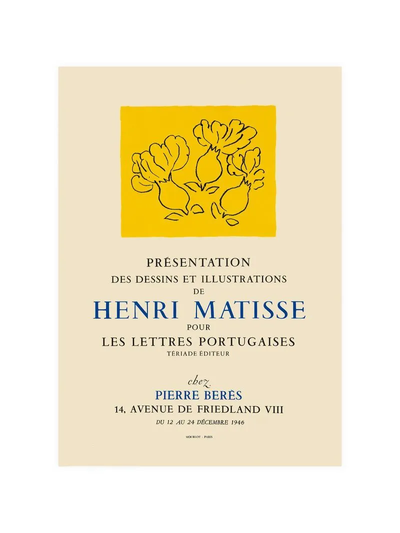 Poster Fusion Henri Matisse 1946 Exhibition Poster