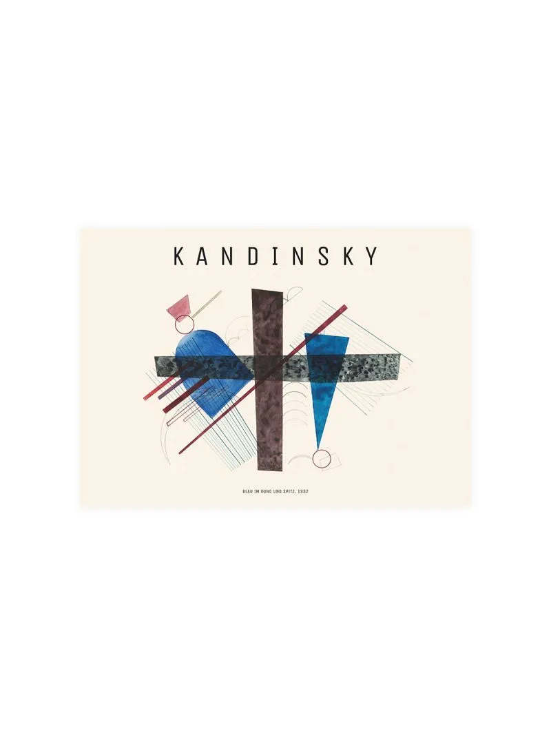 Kandinsky Blau in Rund Und Spitz Poster