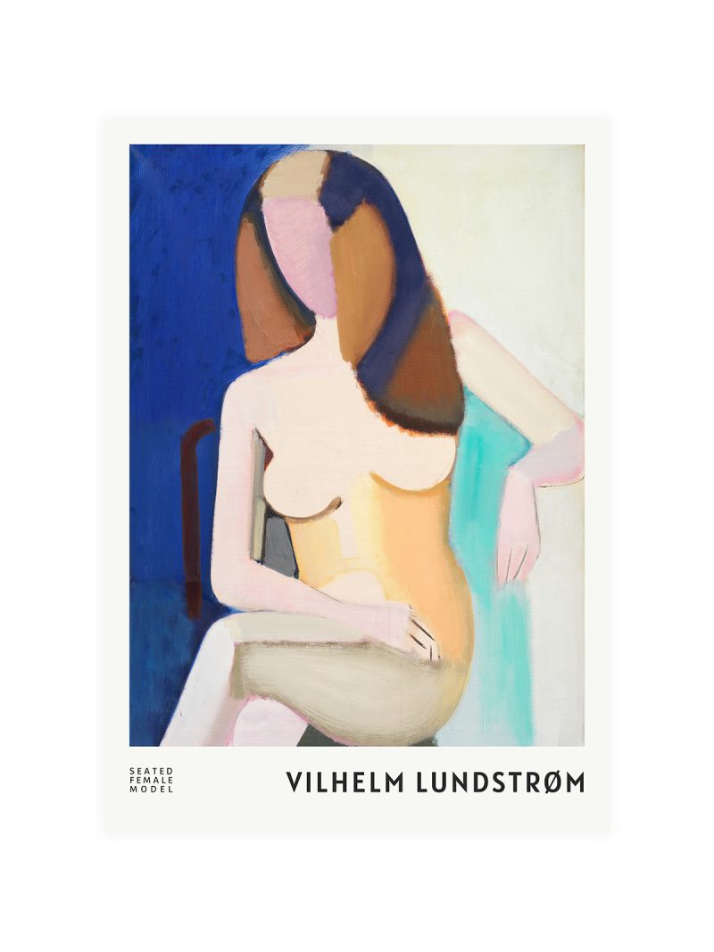 Seated Female Model Lundstrom Poster
