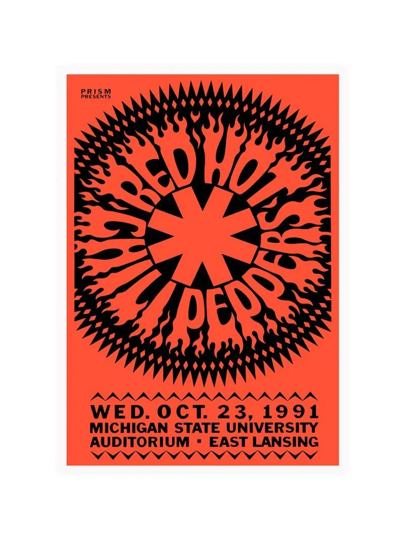 Red Hot Chili Peppers 1991 Concert Poster