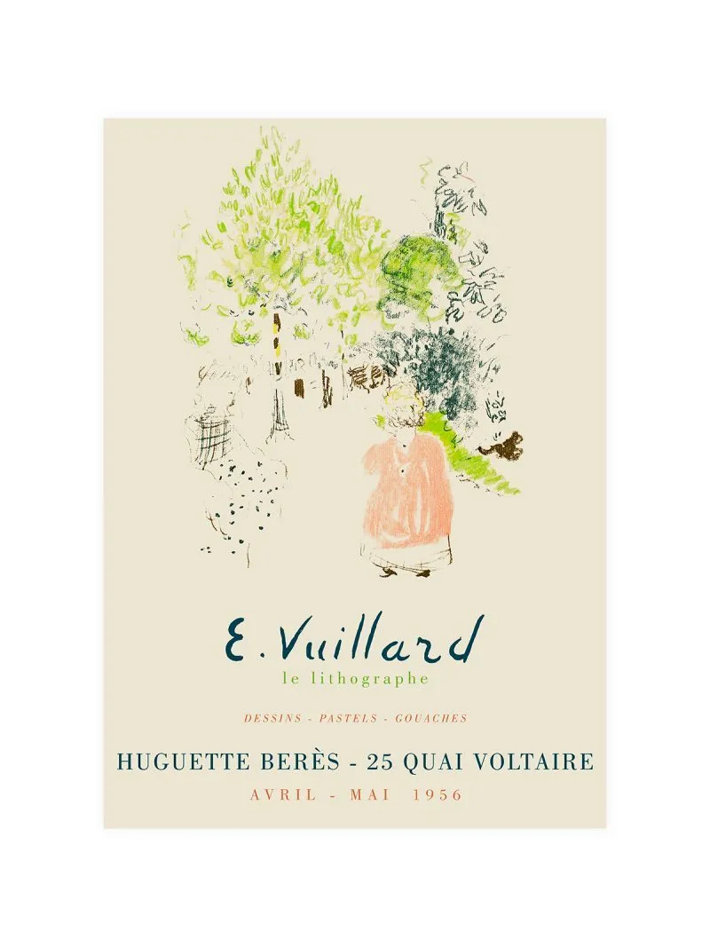 Poster Fusion Vuillard 1956 Exhibition Poster