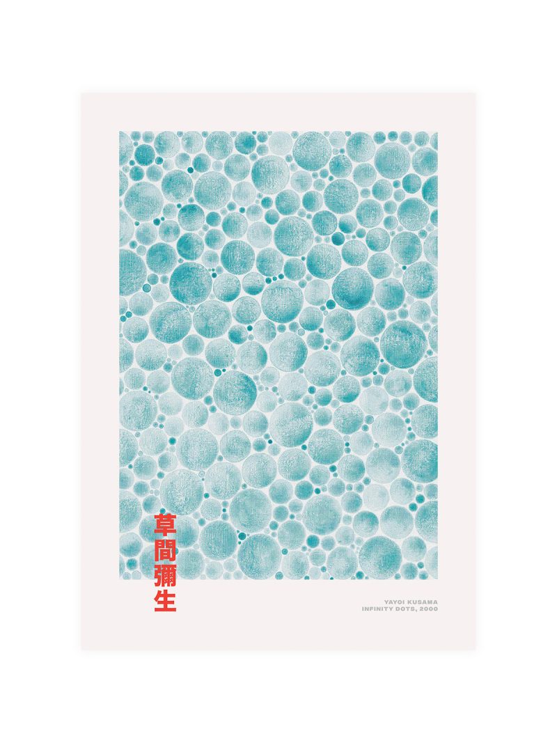 Yayoi Kusama Infinity Dots Blue Poster
