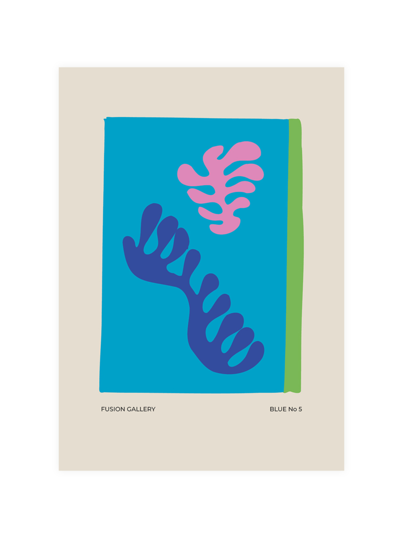 Fusion Gallery Blue No 5 Poster