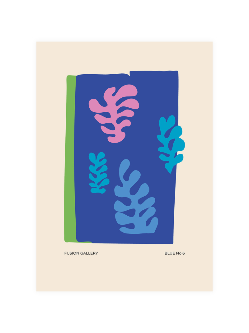 Fusion Gallery Blue No 6 Poster