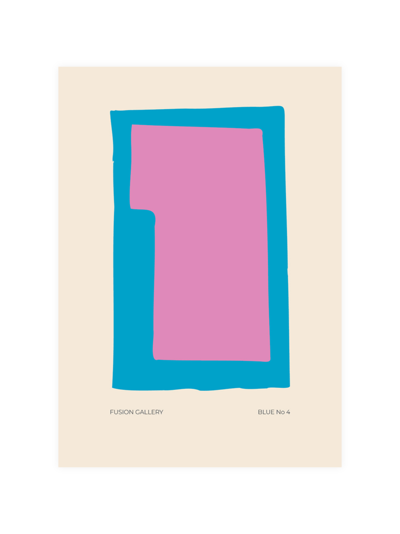 Fusion Gallery Blue No 4 Poster