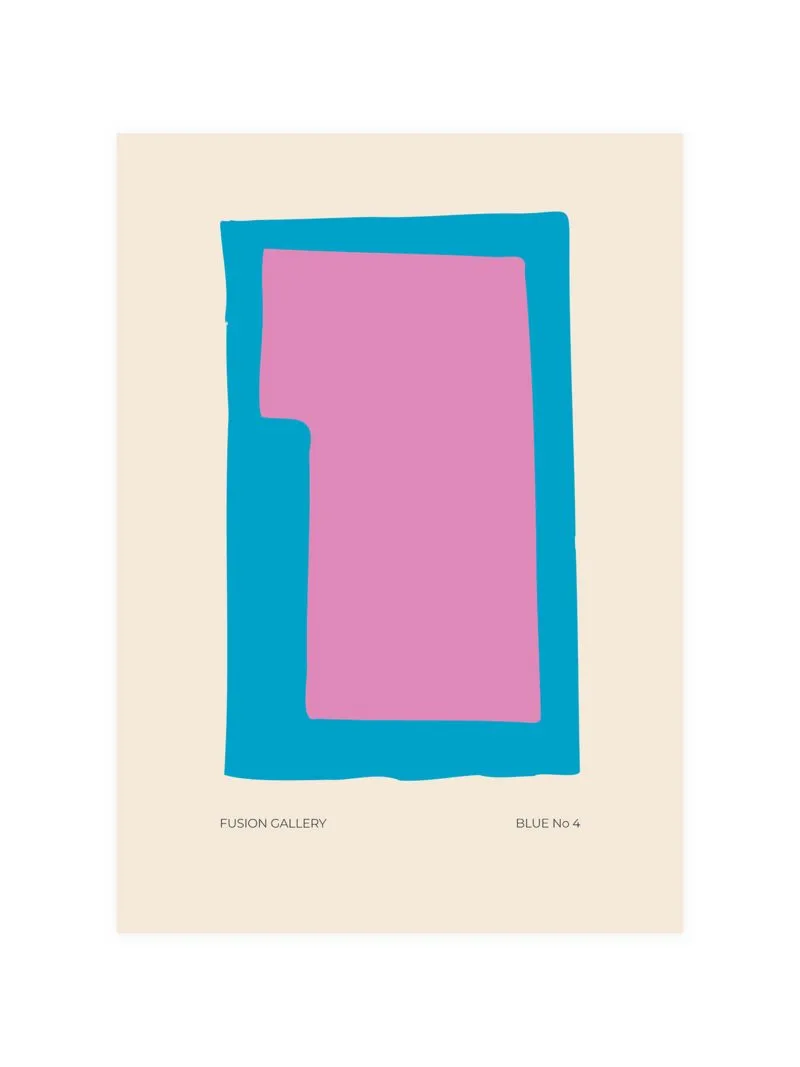 Poster Fusion Fusion Gallery Blue No 4 Poster