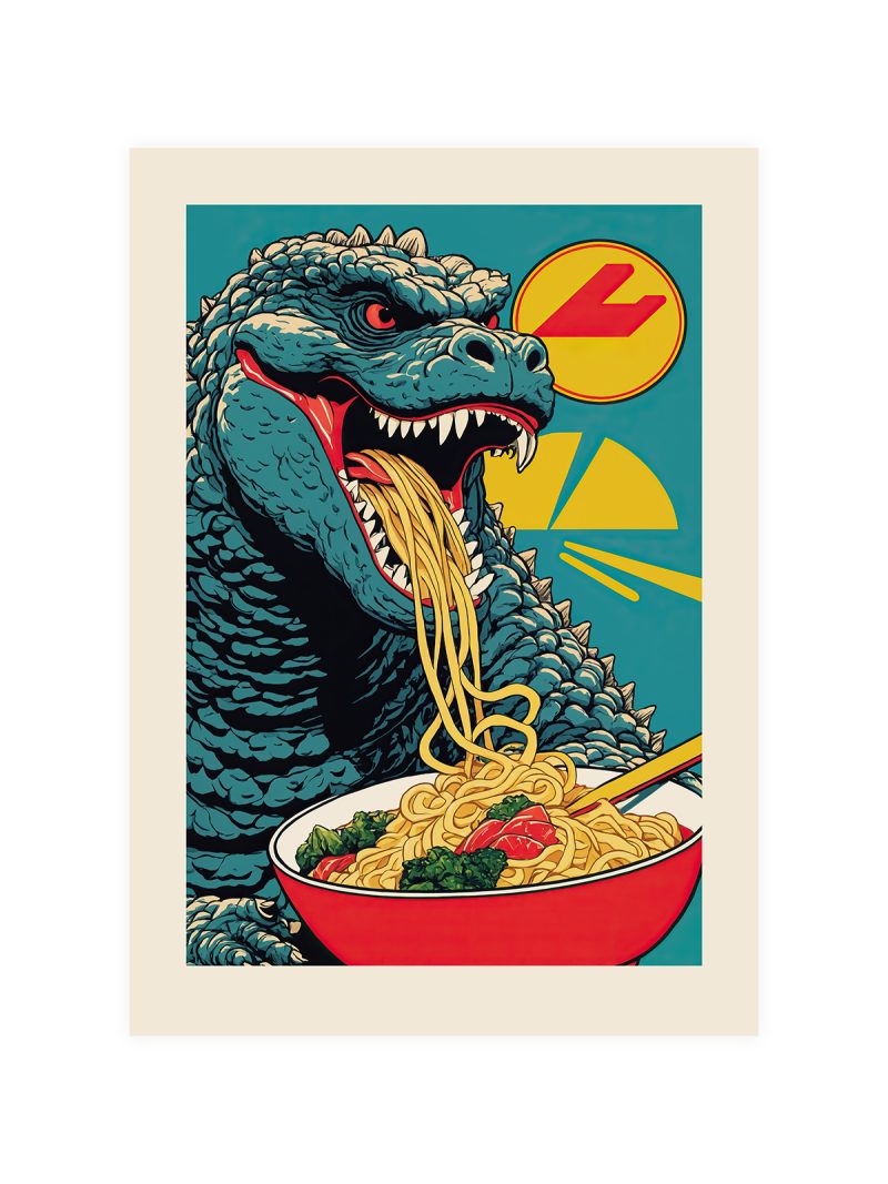 Hungry Godzilla Poster
