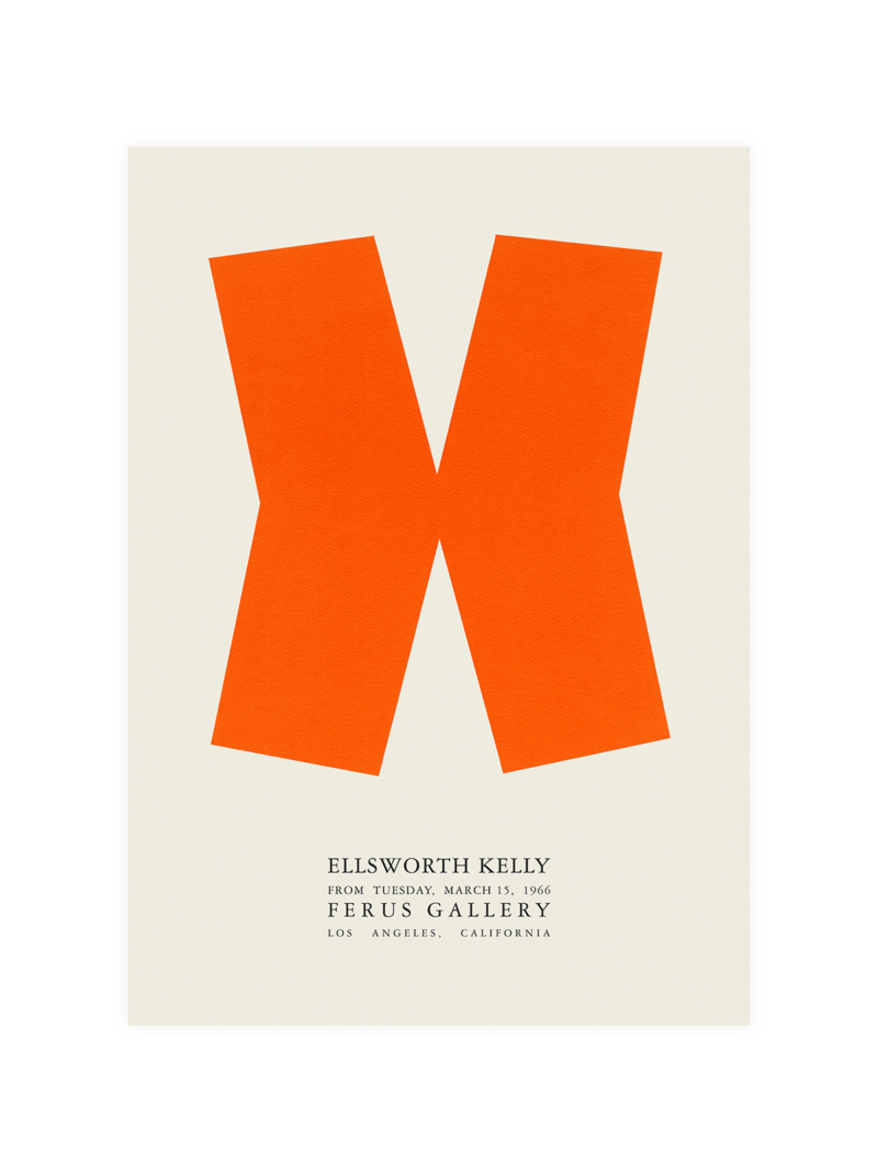 Ellsworth Kelly Orange X Poster