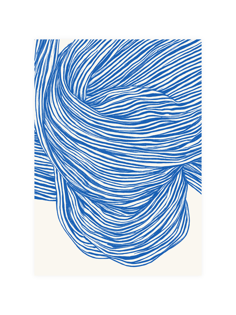 Blue 01 Abstract Poster