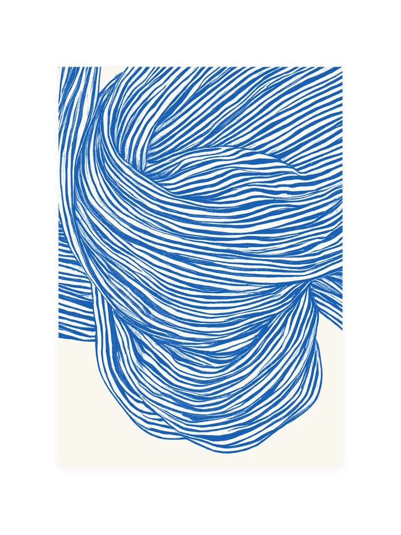 Blue 01 Abstract Poster