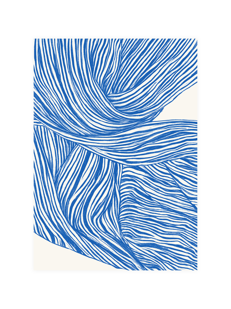 Blue 02 Abstract Poster