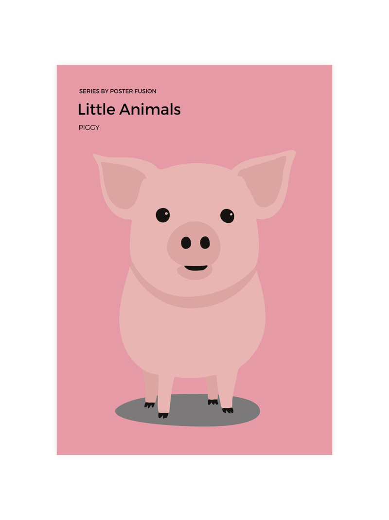 Cute Piggy Poster