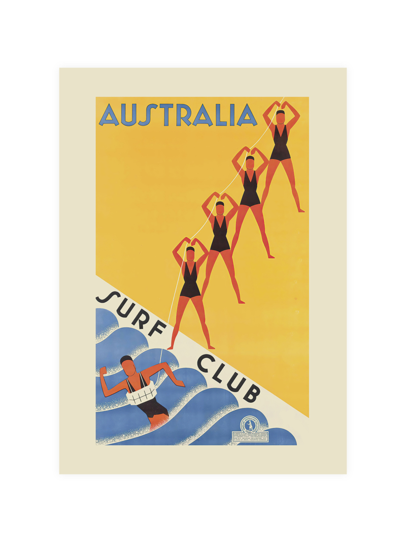 Vintage Australia Surf Poster