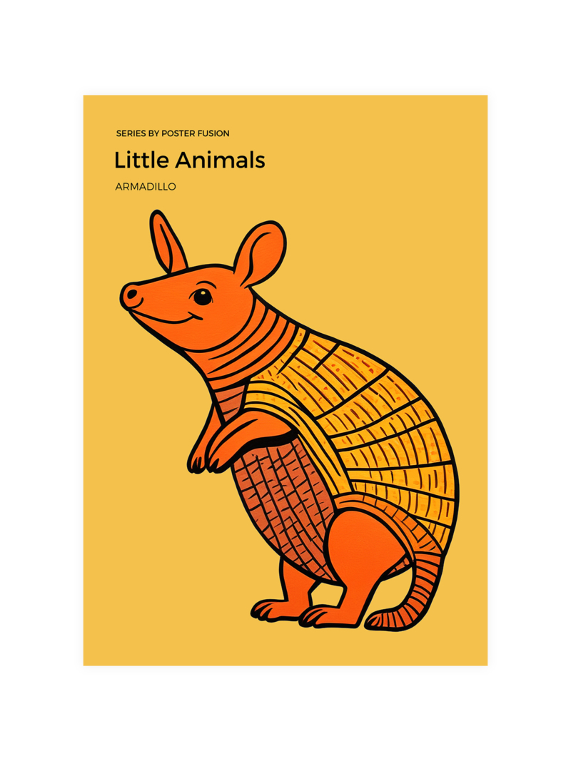 Happy Armadillo Poster