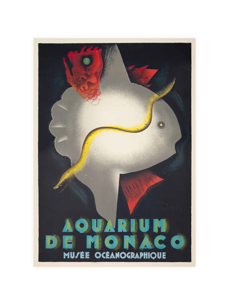 Aquarium Monaco Vintage Poster