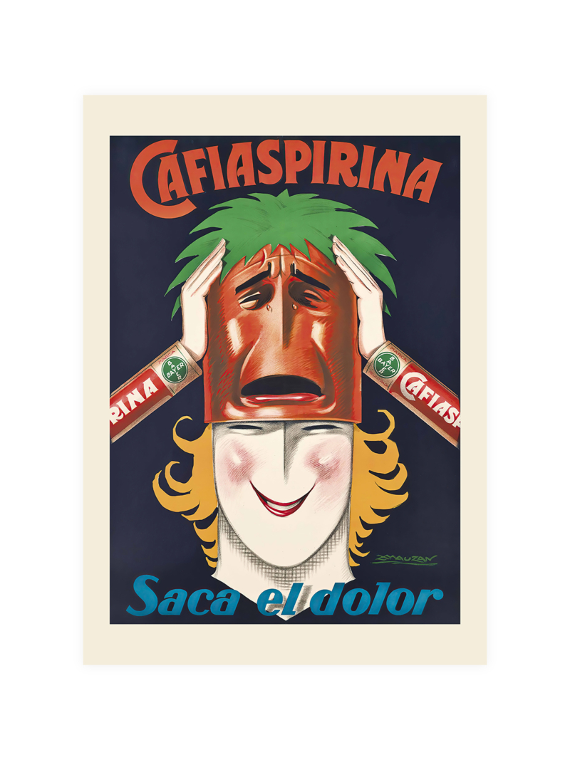 CafiAspirina Pain Relief Poster
