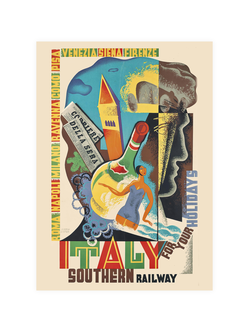 Italy Railway Travel Poster