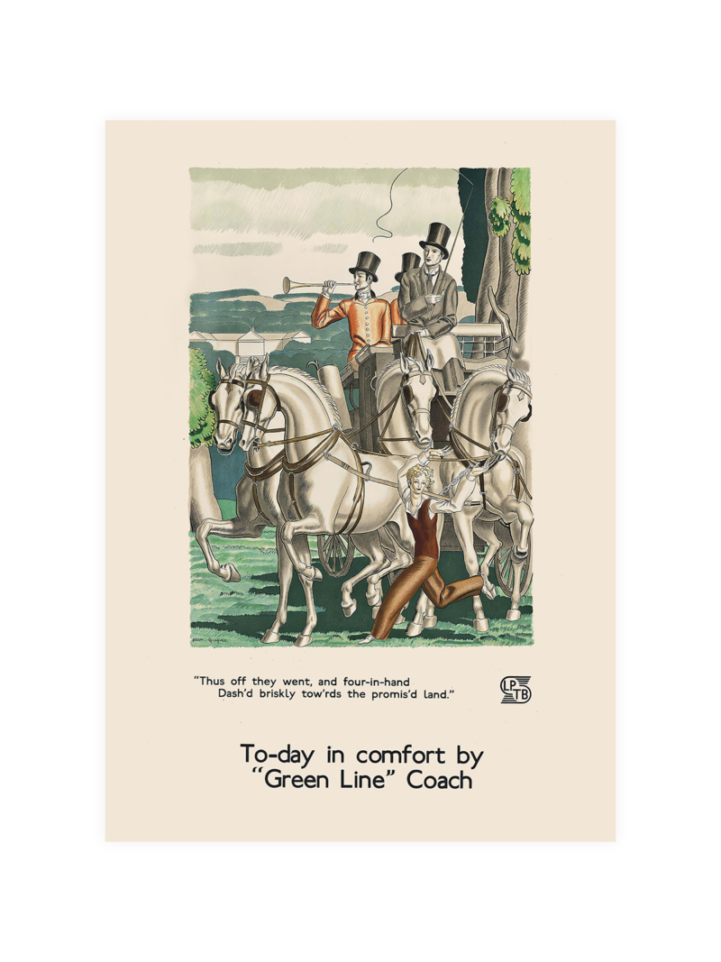 Green Line Vintage Travel Poster