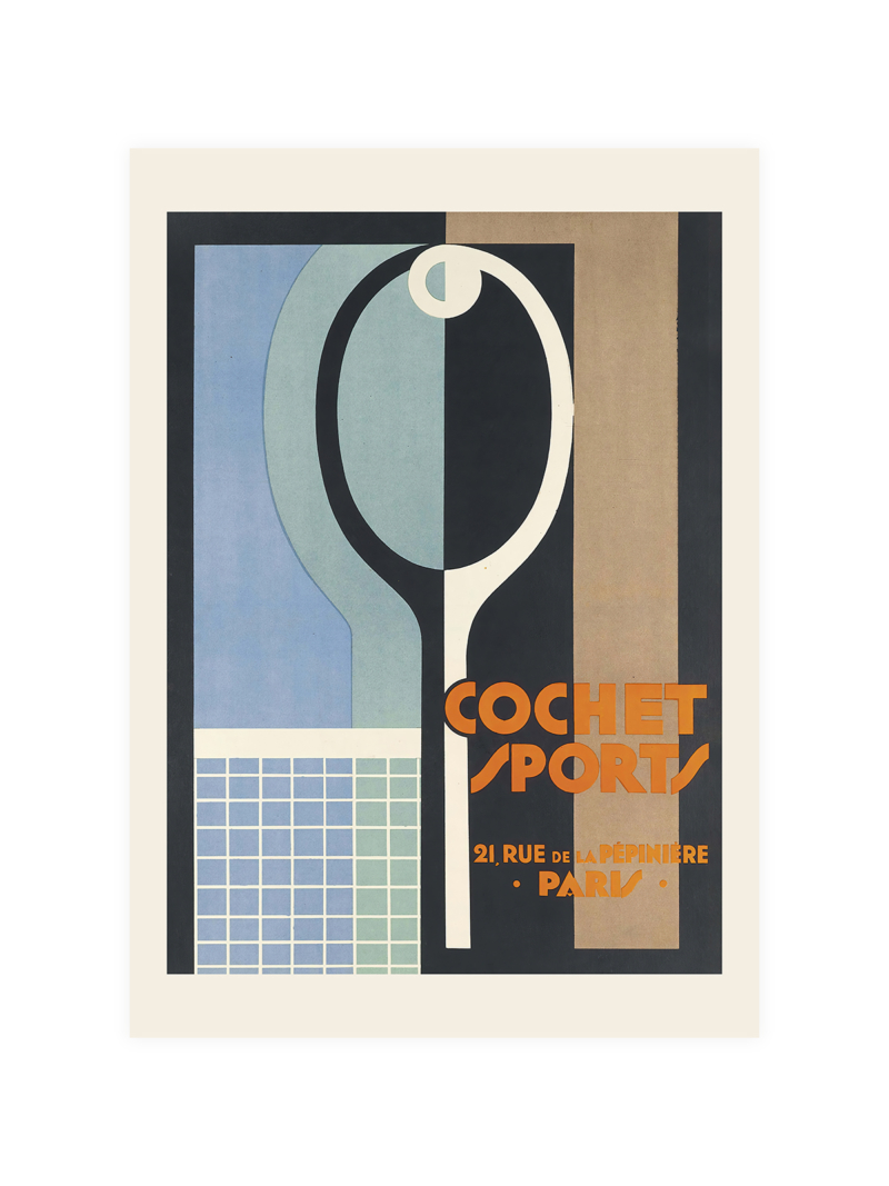 Sports Vintage Tennis Poster