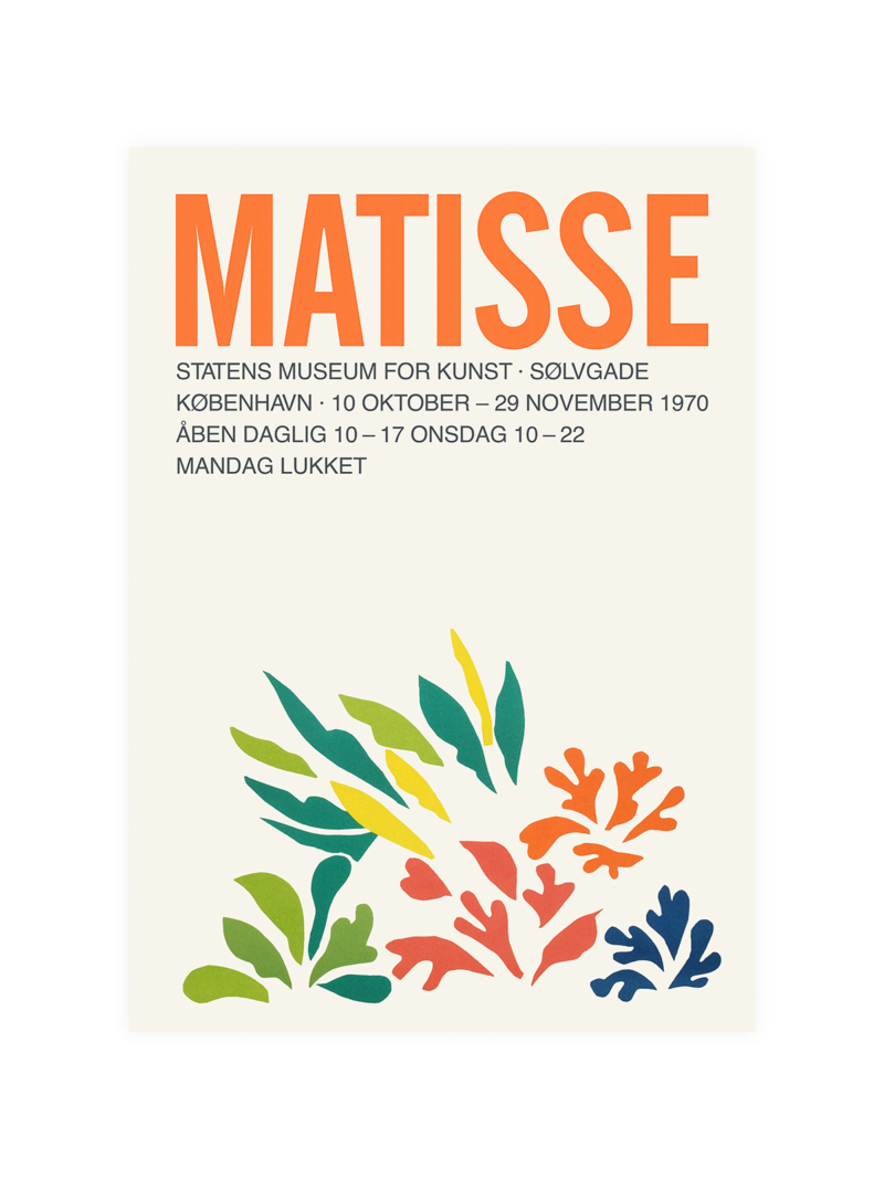 Matisse Cut-Outs Exhibition 1970 Poster