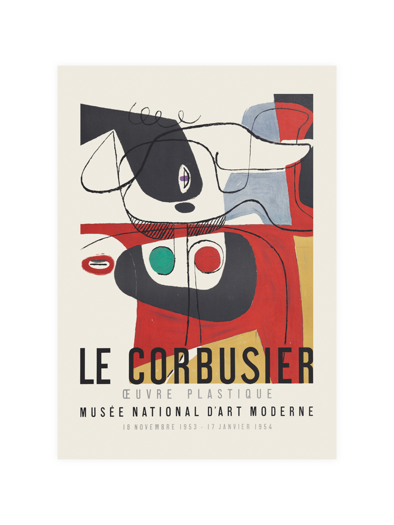 Le Corbusier Art Exhibition 1953 Poster