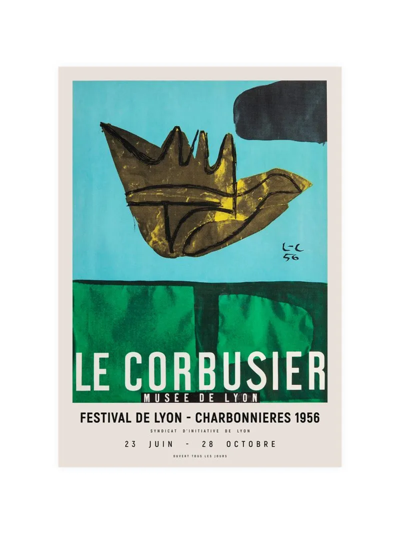 Poster Fusion Le Corbusier Lyon Festival 1956 Poster