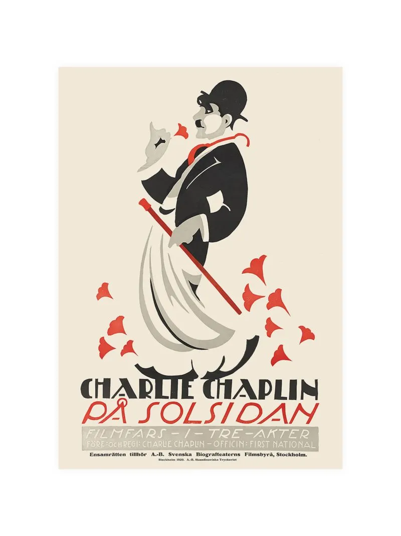 Charlie Chaplin Vintage Poster