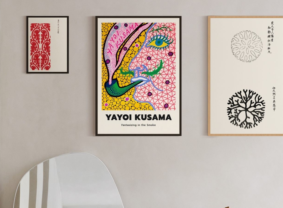 Japanese Motifs in Posters and the Rooms They Suit