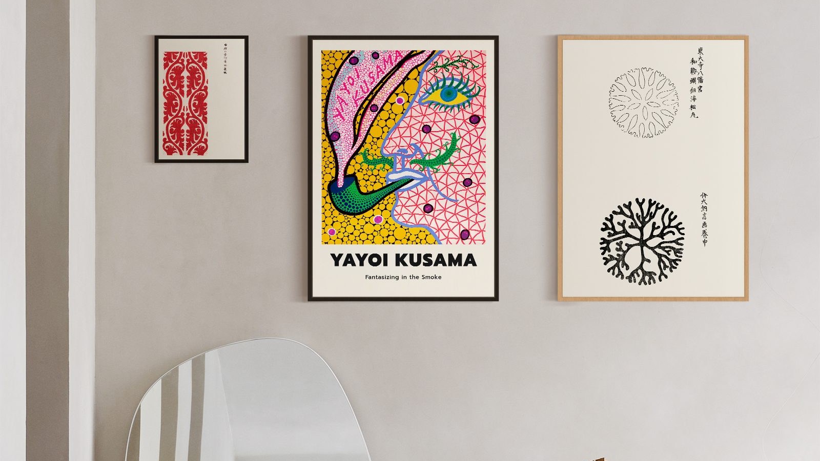 Japanese Motifs in Posters and the Rooms They Suit